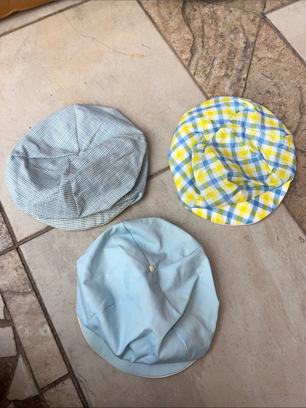 Vintage Baby Sun Hat Bonnet Set of 3